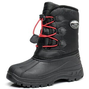 Apakowa Kids Boys Winter Snow Boots Insulated Watetproof (size 4)